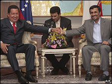 Hugo Chávez e Mahmoud Ahmadinejad em Teerã